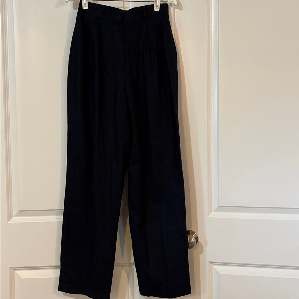 Lauren Ralph Lauren Linen Trouser Pants Navy blue